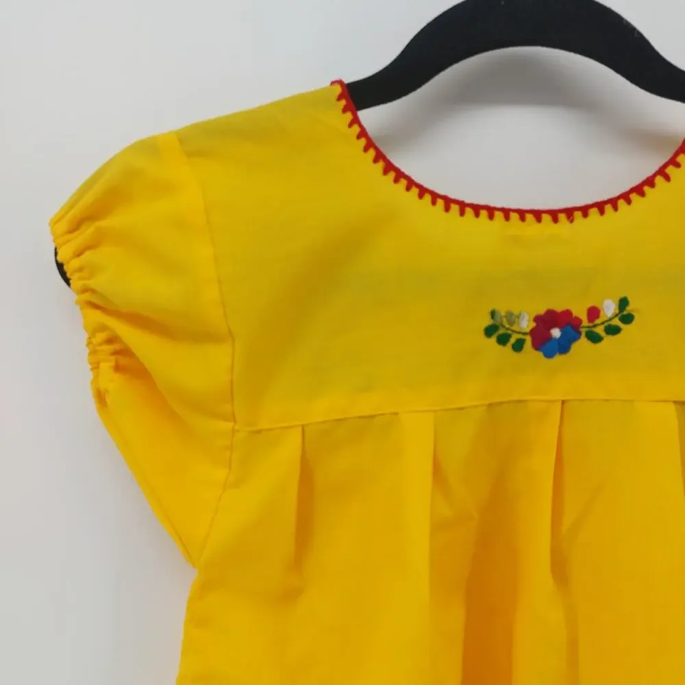 Miguel Clothing Mexican Yellow Mexico Top shirt Campesina 4 - Picture 9 of 14